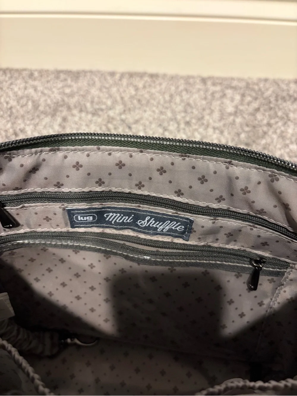 Lug Mini Shuffle- Green Camo Quilted Crossbody Bag - Lug
